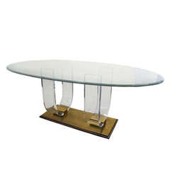 1970's French Oval Dining Table