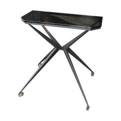 Italian Mid-Century Console on Wheels