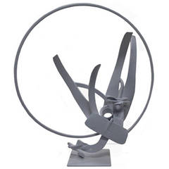 1960s White Welded Iron Sculpture