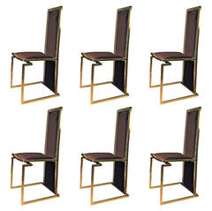 Vintage Set of Six Romeo Rega Dining Chairs