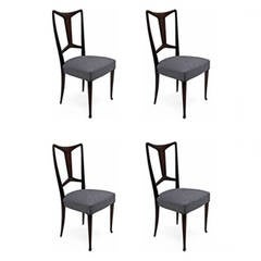 Set of Four Dining Chairs with Nailhead Detailing