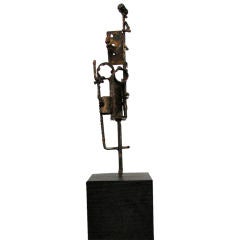 Brutalist Welded Metal Sculpture