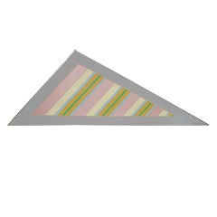 Vintage Triangular-Shaped Painting On Canvas