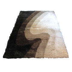 Vintage 1960
s Danish Modern Rya Rug