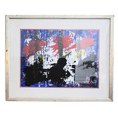 1960s Black, White, Red, Yellow and Blue Abstract 4