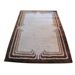 Vintage 1960's Danish Modern Rya Rug