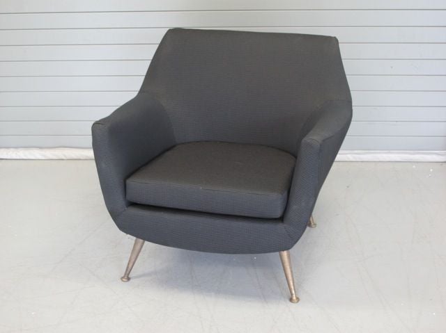 Vintage Curved Frame Armchair in the style of Gio Ponti