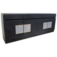 1970s Palisander and Leather Credenza