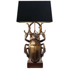 Staghorn Beetle Sculpture Table Lamp