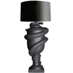 Grande Urn Serpent Table Lamp in Black