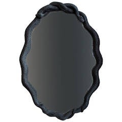 Entwined Serpents Wall Mirror in Black