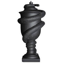 Grande Urn with Serpent in Black