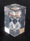 Vintage Small Clear Resin Hourglass
