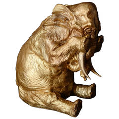 Gilded Elephant Bookend