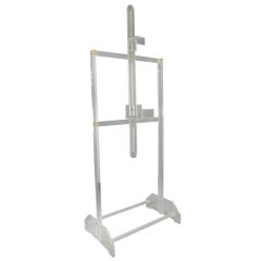 Tall 1970's Lucite Standing Floor Easel