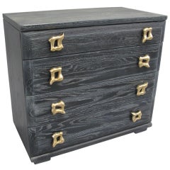 1970
s Cerused Black Oak Chest of Drawers 1970
s Cerused Black Oak Chest of Drawers