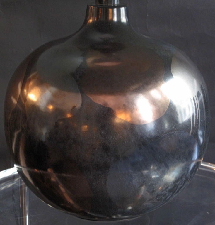 Chic 70's Mixed Metallic Glaze Table Lamp