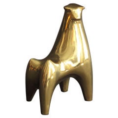 1970's American Modernist Brass Bull