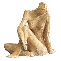1950's French Sculpture of a Reclining Woman