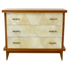 Vintage Chest of Drawers with Parchment Front