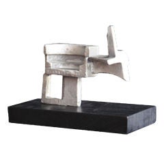 Vintage Brutalist Industrial Welded Metal Sculpture