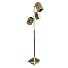 1970
s Koch 
Lowy Brass Three Light Floor Lamp