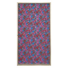 Framed 19th Century Floral Wallpaper Panel - Grapes 4