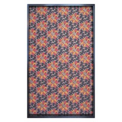 Framed 19th Century Floral Wallpaper Panel - Crackle Flowers 6