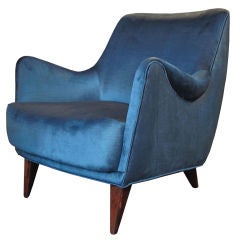 1950
s Italian Curved Armchair