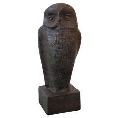 Ceramic Owl Sculpture