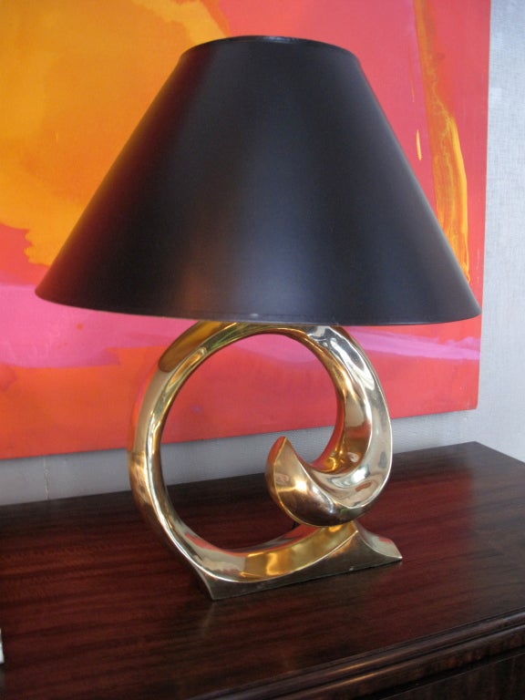Brass Lamp in the Style of Pierre Cardin