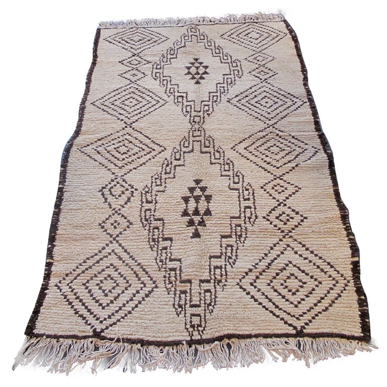 Moroccan 86" x 54" Beni Ourain Rug