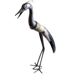 1970's Italian Silver Plated Bird Sculpture