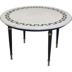 1940
s French Neoclassical Round Coffee Table
