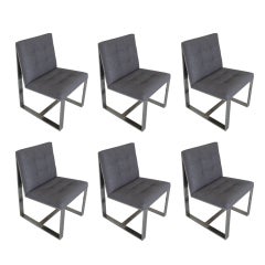 Set of Six Vintage Milo Baughman Dining Chairs
