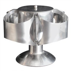 Vintage Italian Sculptural Chrome Table Lamp