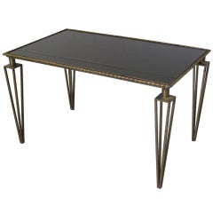 Poillerat Style Brass Scrolled Coffee Table Poillerat Style Brass Scrolled Coffee Table