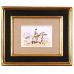 Set of 4 Horse and Rider Lithographs.