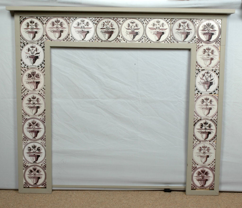 Assembled set of  tulip in an urn tiles