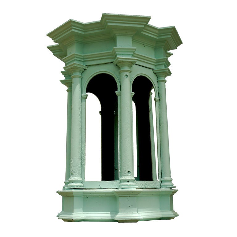 Cast iron  architectural model of a Roman temple For Sale