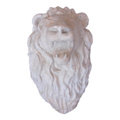 Antique Plaster Lion Head