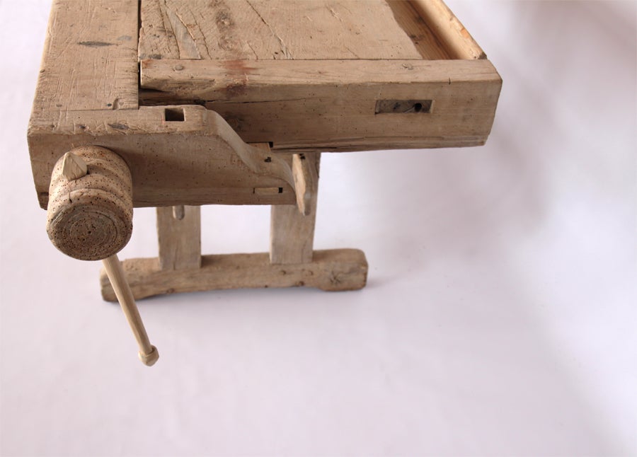 Wood Antique Italian Work Bench For Sale