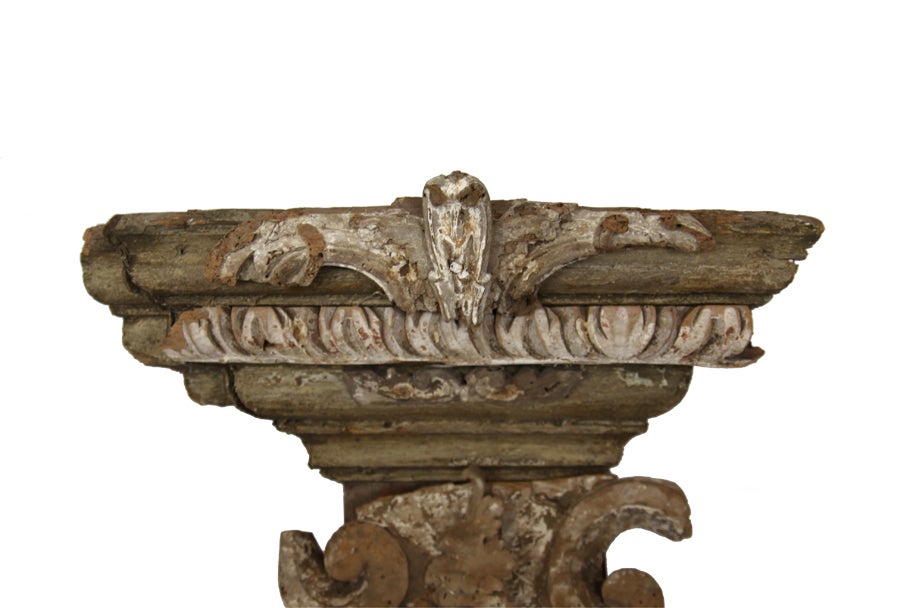 Antique Carved Wood Fragment