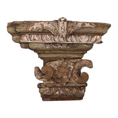 Antique Carved Wood Fragment