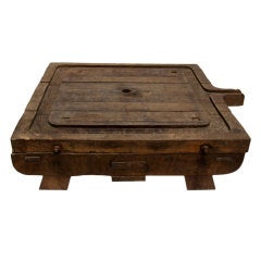 Antique Oak Wine Press Table