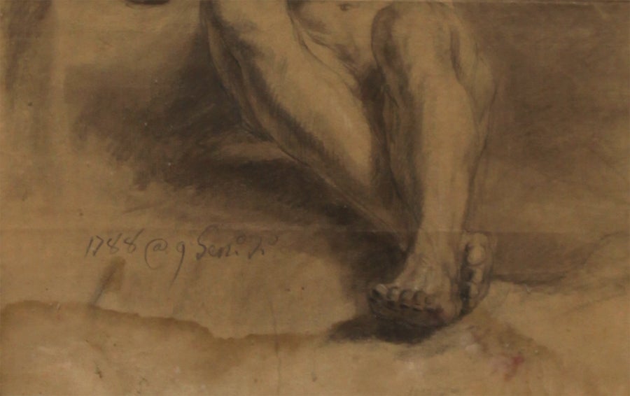 Antique Wood Framed Etching