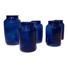 Antique Cobalt Blue Canning Jars