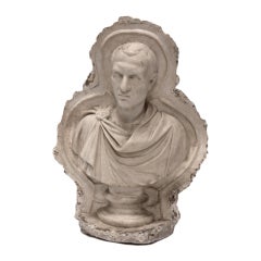 Antique Plaster Bust of Ceasar