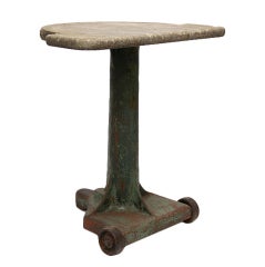 Antique Metal and Marble Table