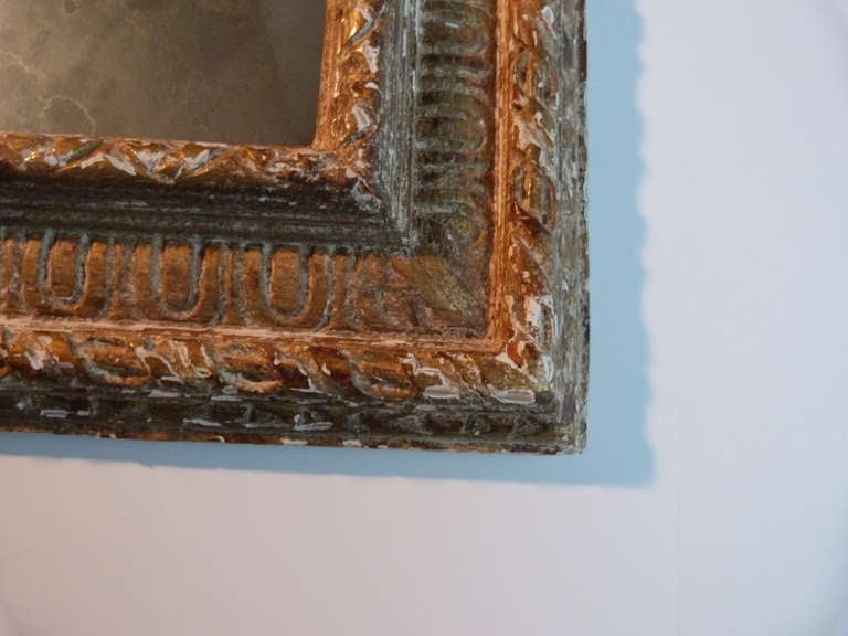 French Gold Framed Mirror For Sale